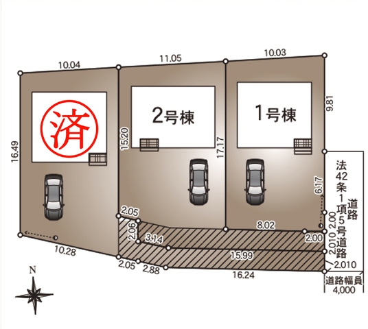 駐車スペース3台