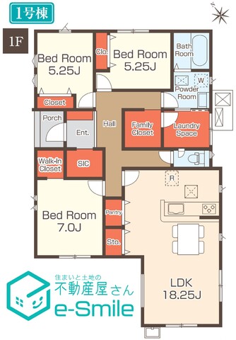 ＧＲＡＦＡＲＥ　八島田字台畑　1号棟 間取り図