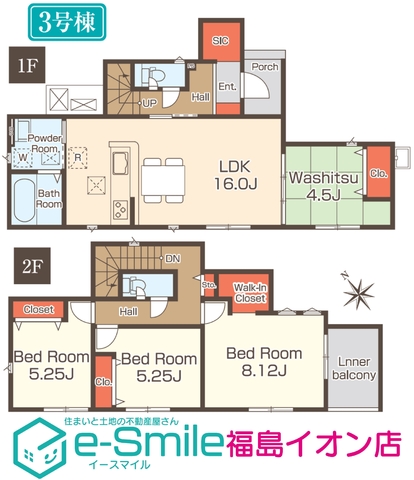 ＧＲＡＦＡＲＥ　八島田字台畑　3号棟 間取り図