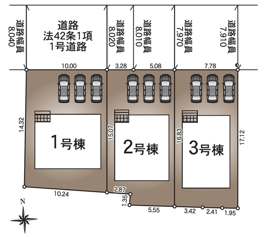 駐車スペース3台