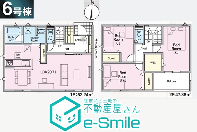 Ｃｒａｄｌｅ　ｇａｒｄｅｎ　油井第５ 　６号棟 間取り図