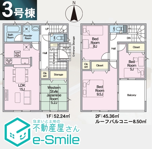 Ｃｒａｄｌｅ　ｇａｒｄｅｎ　郭内第５ 　３号棟 間取り図