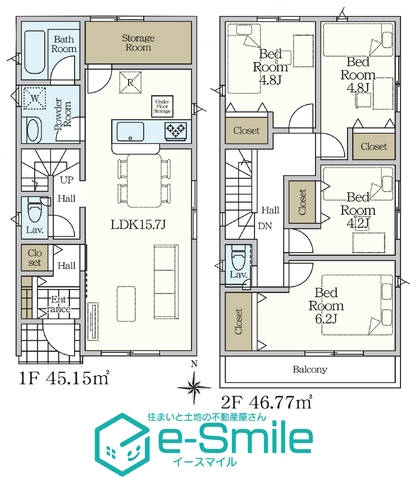 Ｃｒａｄｌｅ　ｇａｒｄｅｎ　桑折町東大隅第２　１号棟 間取り図