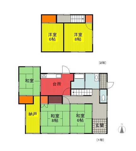【中古物件】福島市伏拝 間取り図