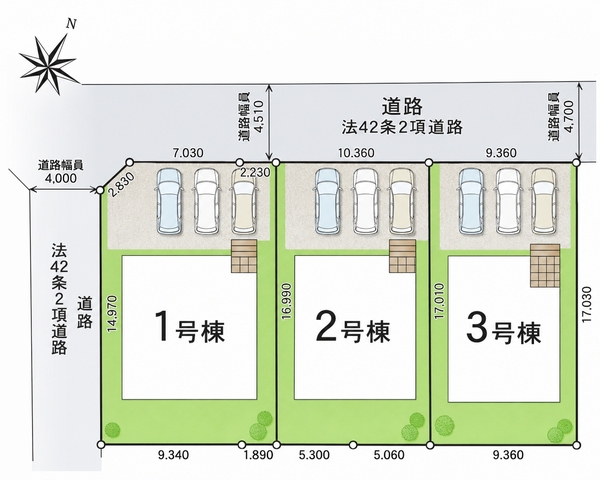 駐車スペース３台可（※車種による）